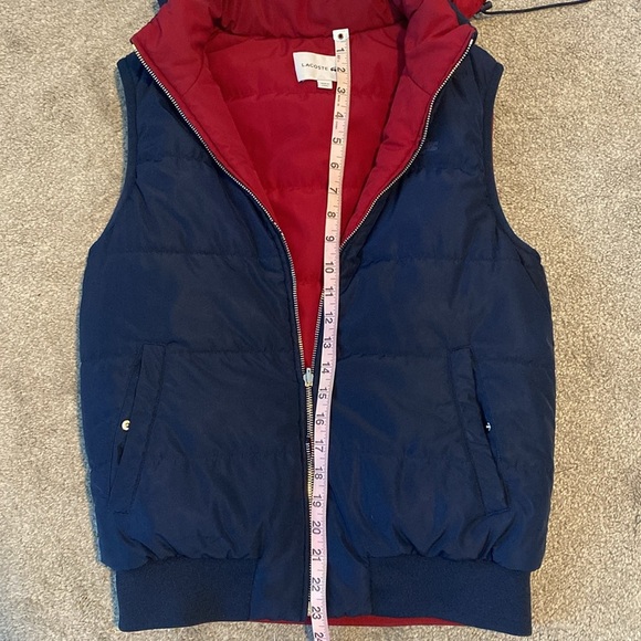 Lacoste Reversible Puffer Vest with Hood - Picture 9 of 11